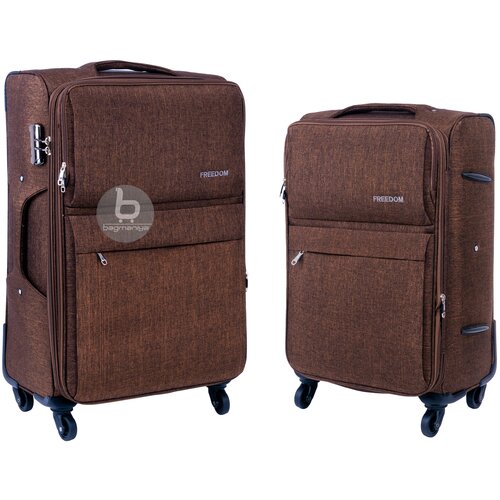 фото Набор тканевых чемоданов на 4-х колесах / m+l / 75+106 л / прочный и непромокаемый / тканевый bagmaniya