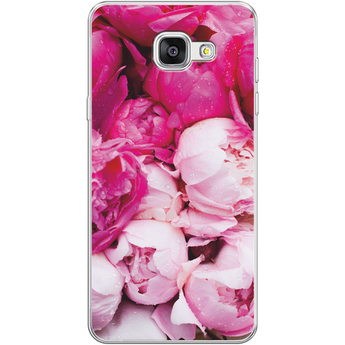 Силиконовый чехол на Samsung Galaxy A5 2016 / Самсунг Галакси А5 2016 Пионы розово-белые силиконовый чехол на samsung galaxy j3 2016 самсунг галакси джей 3 2016 пионы розово белые