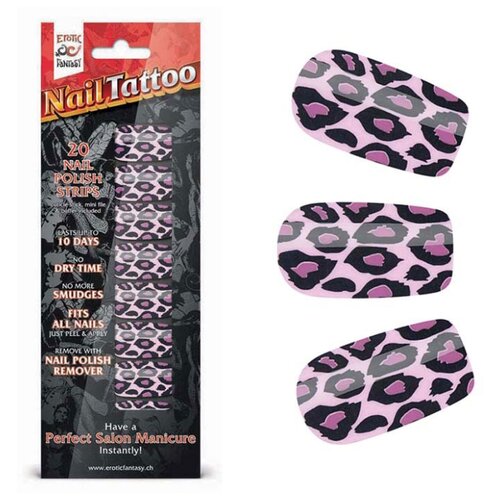 фото Erotic fantasy набор лаковых полосок для ногтей фиолетовый леопард nail foil, фиолетовый