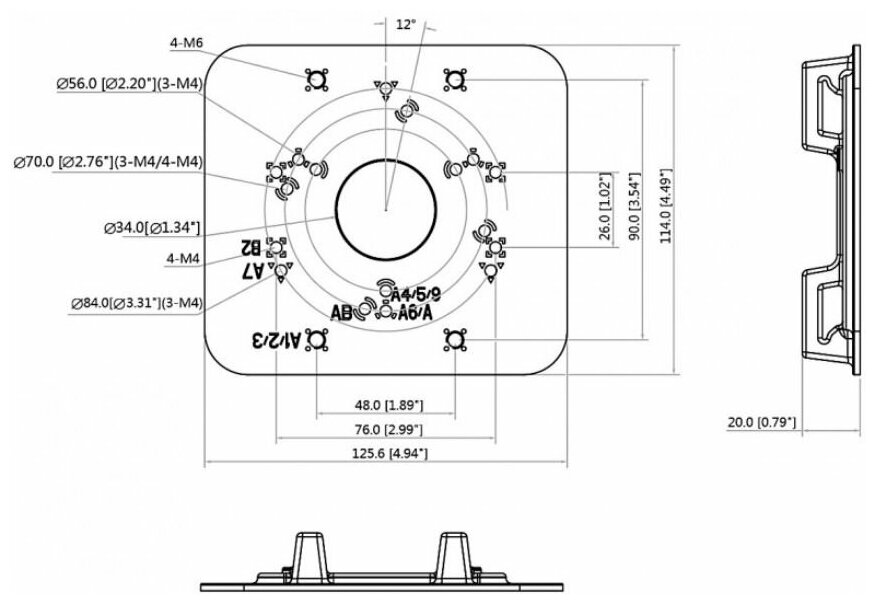 Кронштейн Dahua DH-PFA152-E на столб для камер серии HFWxxE, HDBWxxR-Z/VF, HDWxxR-Z, HDWxxM, HDBWxxE, HDWxxE, HDWxxS, HDBWxxE-Z, EBW, HDBWxxF