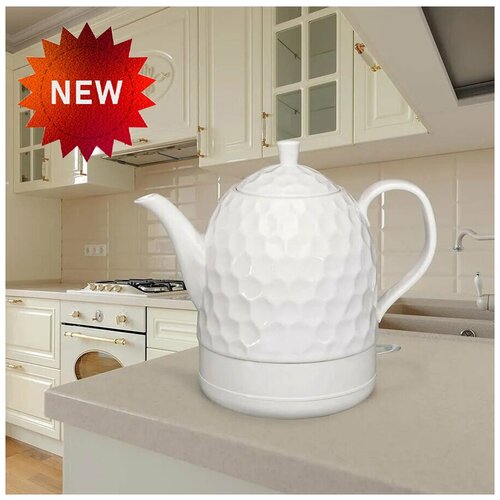 Электрический керамический чайник домашний чайник объем 12 лзащита от перегревадля домаофисабелый 398800₽