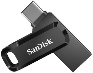 Флешка SanDisk Ultra Dual Drive Go USB Type-C 256 ГБ, 1 шт., черный