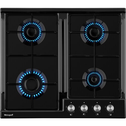 Газовая варочная панель Weissgauff HGG 640 BEBG черный 935000₽