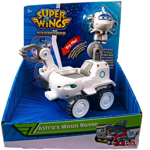 SUPER WINGS Машинка Луноход с фигуркой трансформером Супер Крылья Астры 5 см