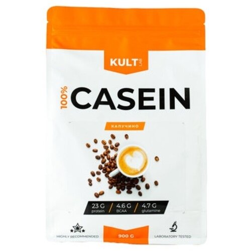 Казеиновый протеин Культлаб Casein bag, 900 гр, Капучино