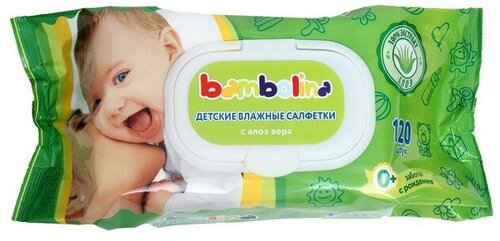 Bambolina Влажные салфетки Bambolina, детские, 120 шт.