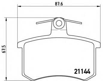 Колодки дисковые задние для audi 80/90/100/a4/a6/a8 98 Brembo P85013