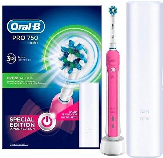 Электрическая зубная щетка Oral-B Pro 1 750, розовый