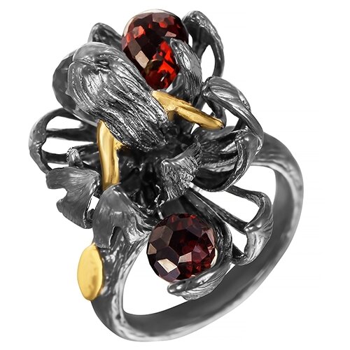 фото Element47 кольцо из серебра 925 пробы с гранатами yr00961_ko_gr_001_bj, размер 18.5