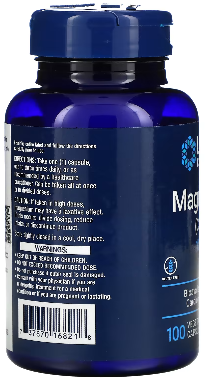 Капсулы Life Extension Magnesium Citrate, 170 г, 150 мл, 100 мг, 100 шт.