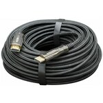 Активный оптический кабель HDMI Cablexpert, 50 м, v2.0, 19M/19M, AOC Premium Series, позолоченные разъемы, экран - изображение