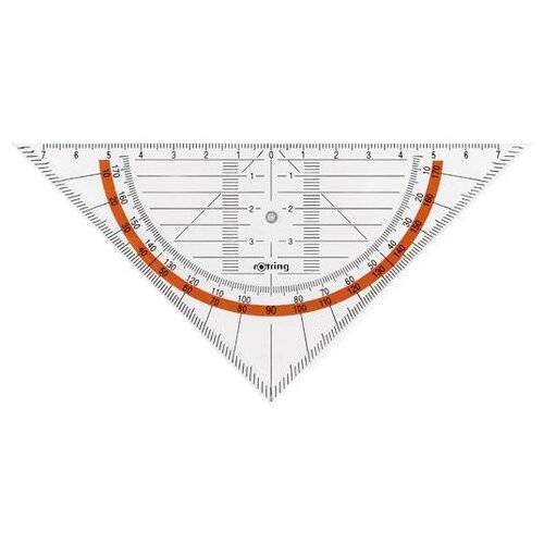 Rotring Угольник-транспортир Centro (S0237630), прозрачный