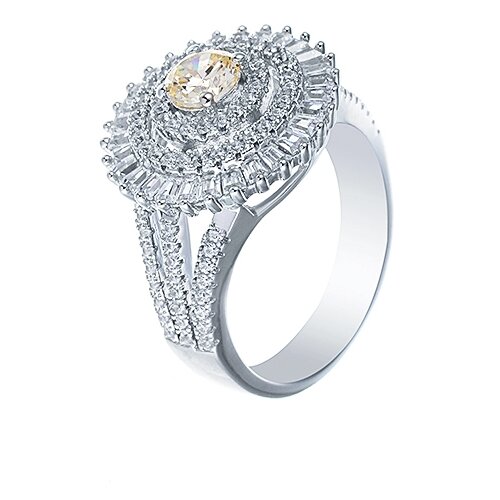 фото Element47 кольцо из серебра 925 пробы с кубическим цирконием mt0788-r1335a0brr_001_wg, размер 17.25