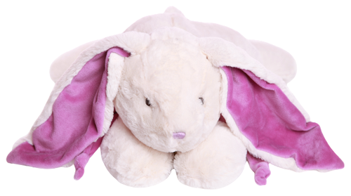 Мягкая игрушка Lapkin Кролик белый/фиолетовый, 45 см, белый