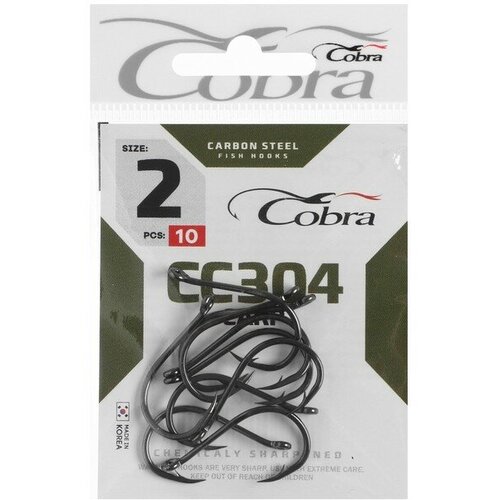 крючки cobra beak сер ca114 разм 002 10шт Крючки Cobra CARP сер. CC304 разм. 002 10шт.