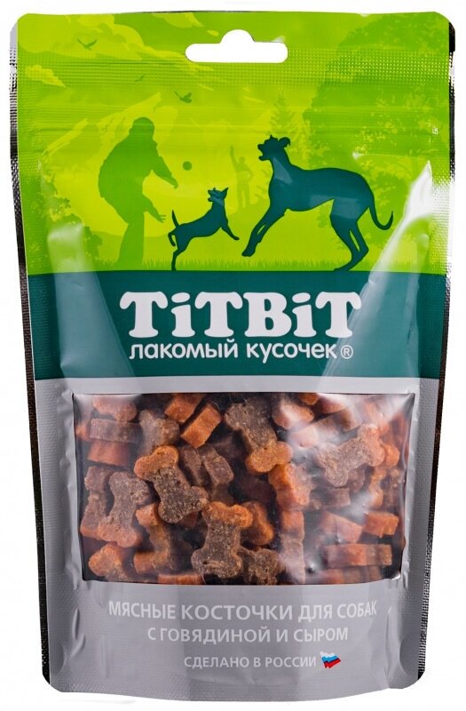 TiTBiT 3шт х 145г косточки мясные для собак с говядиной и сыром