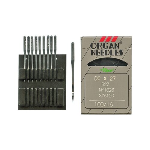фото Набор игл для промышленных швейных машин "organ needles" (для обработки срезов), №090, 10 штук, арт. dcх27