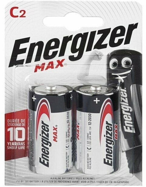 Батарейки ENERGIZER MAX LR14 E93 C BL2 2 штуки в блистере