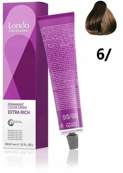 Londa Professional Londacolor - Лонда Колор Стойкая крем-краска для волос, 60 мл - Лонда Колор 6/ Темный блонд натуральный - фотография № 20