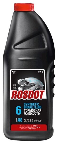 Тормозная жидкость ROSDOT DOT-4 (Class 6) Advanced ABS Formula