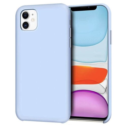 фото Силиконовый чехол silicone case для apple iphone 11, голубой letrend