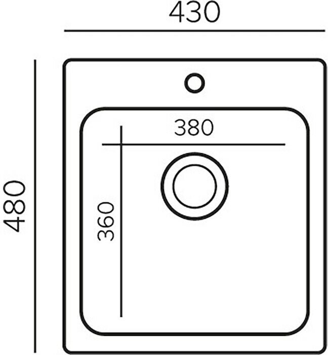 Кухонная мойка Polygran Quartz Bond 430 дым - фотография № 9