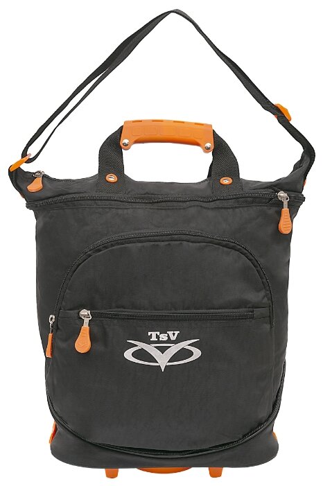 Дорожная сумка TSV на колесах 526,22 черный/апельсин