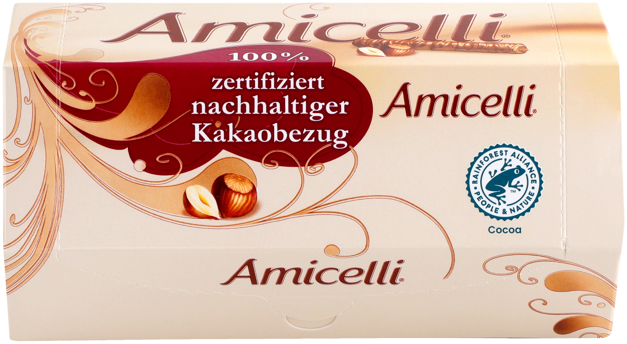 Вафельные трубочки Амичелли с ореховым кремом Ritter Sport в молочном шоколаде 150г - фотография № 3