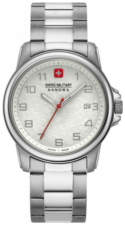 Наручные часы Swiss Military Hanowa Swiss Military Hanowa 06-5231.7.04.001.10, серебряный, белый