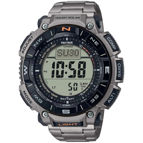 наручные часы casio pro trek 78861 серый серебряный Наручные часы CASIO Pro Trek PRG-340T-7E, серый, серебряный
