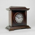 Настольные интерьерные часы Восток весна 5-ЧМ из дерева механические в кабинет, на стол, на камин в подарок - изображение