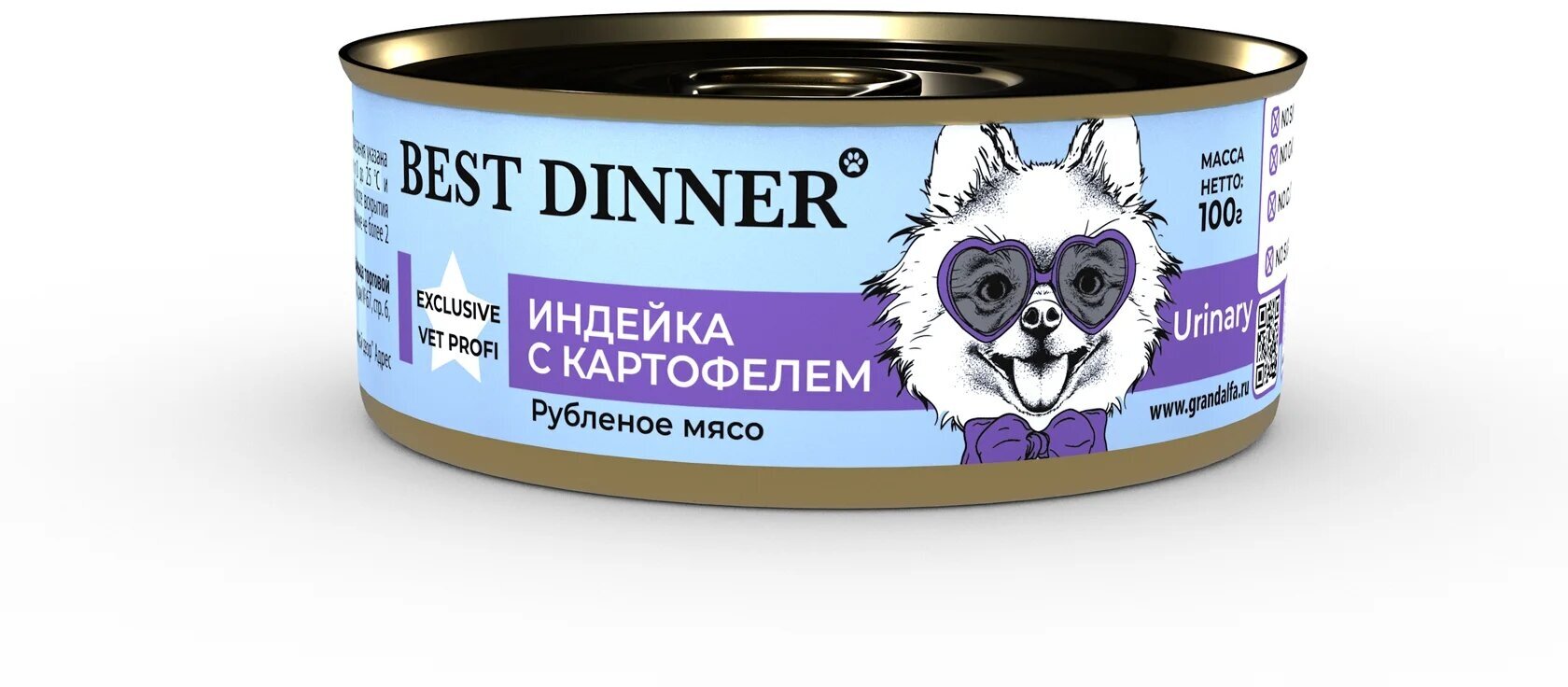 Best Dinner Vet Profi Urinary Exclusive 12шт по 100г индейка консервы для собак