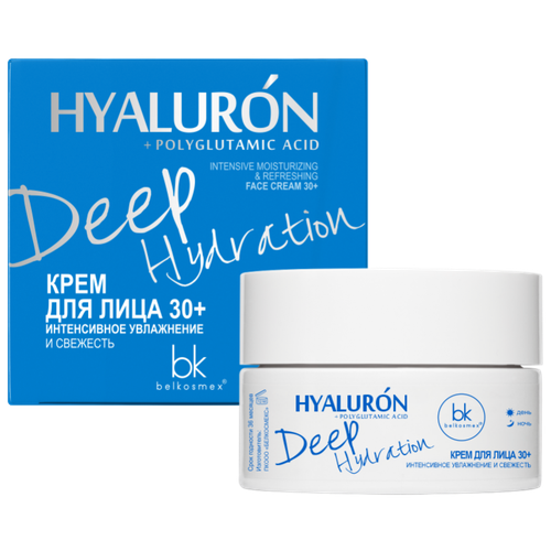 Belkosmex Hyaluron Deep Hydration Крем для лица 30+ Интенсивное увлажнение и свежесть, 48 мл