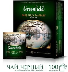 Greenfield чай черный пакетированный Earl Grey Fantasy 2г*100п