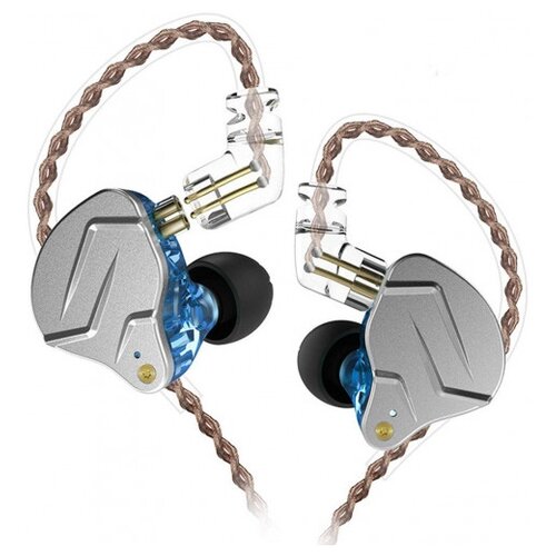 Проводные наушники Knowledge Zenith ZSN Pro, blue kz zsx terminator 5ba 1dd 12 unit hybrid in ear earphones hifi metal headset music sport kz zs10 pro as12 as16 zsn pro c12 dm7