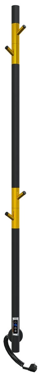 Полотенцесушитель электрический Laris Имидж 150х1400 черный матовый муар + золото универсальное подключение