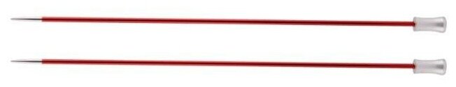 47293 Knit Pro Спицы прямые для вязания Zing 2,5мм/35см, алюминий, гранатовый, 2шт