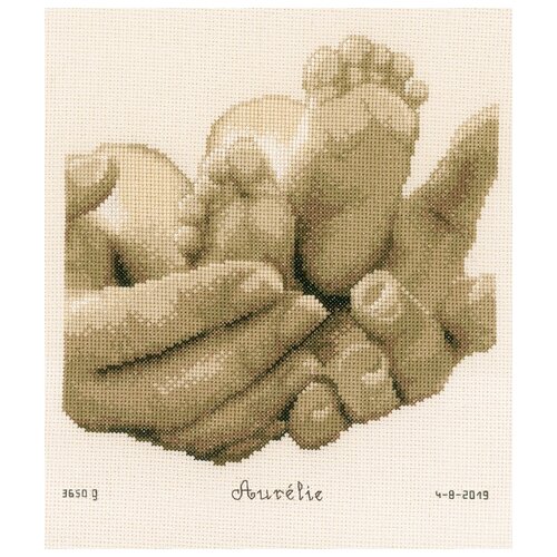 фото Набор для вышивания крестом vervaco "детские ножки", 22x23 см, арт. pn-0153837