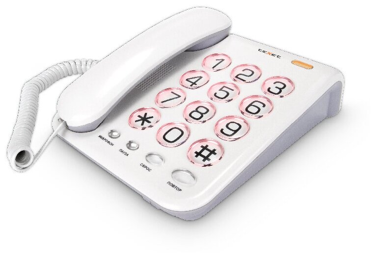 Проводной телефон teXet TX-262 белый