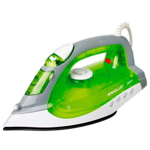 Утюг электрический ERGOLUX ELX-SI02-C34 пластик 2000 Вт паровой тефлоновое покрытие цвет зеленый 137400₽