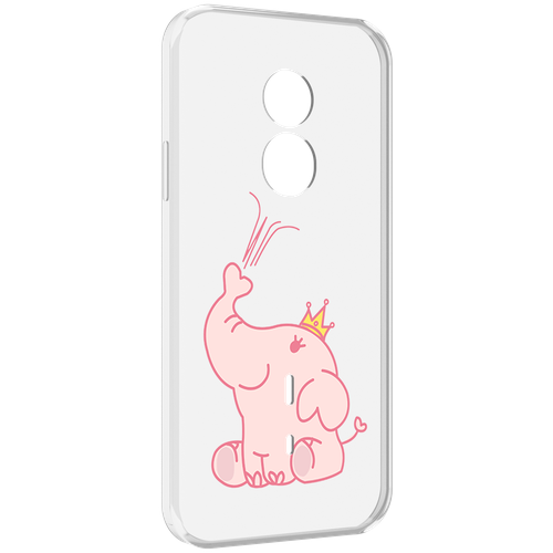 Чехол MyPads слоник-принц детский для Doogee S51 задняя-панель-накладка-бампер