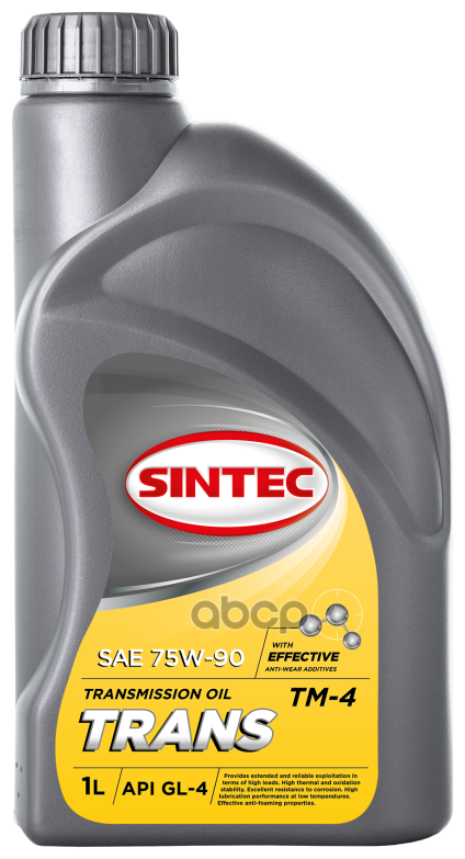 SINTEC трансмиссионное TM4 GL-4 75W90, 1 литр SINTEC / арт. 900359 - (1 шт)