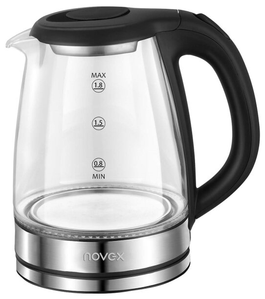 Чайник Novex KN-1811, прозрачный/серебристый