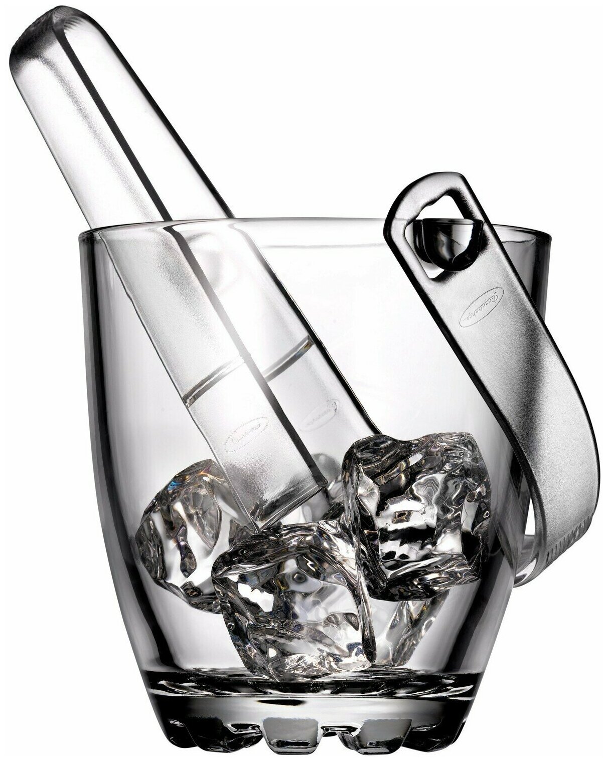 фото Набор емкостей для льда 6 шт. Сильвана с щипцами 0,84л; D=75/120, H=125мм, стекло