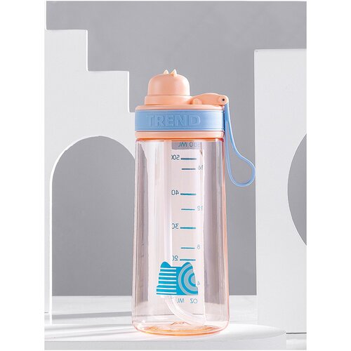 Пластиковая бутылка для воды 580 мл / Детская бутылка для воды / Спортивная бутылка для воды