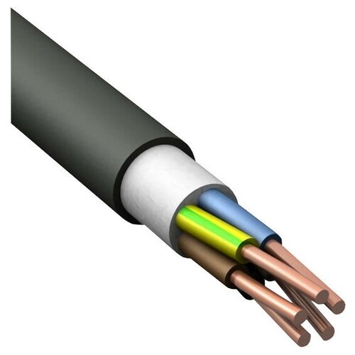 Кабель ввг-нга ls конкорд круглый 5х25 гост 20м черный 13056₽
