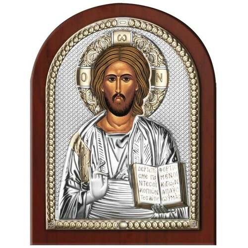 Икона Иисус Христос 84000, 15х20 см, 1 шт., цвет: серебристый