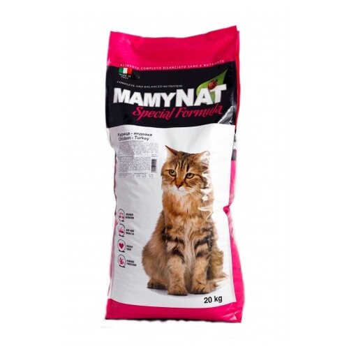 Сухой корм MamyNAT Cat Adult Chiken-Turkey для взрослых кошек, 20 кг.