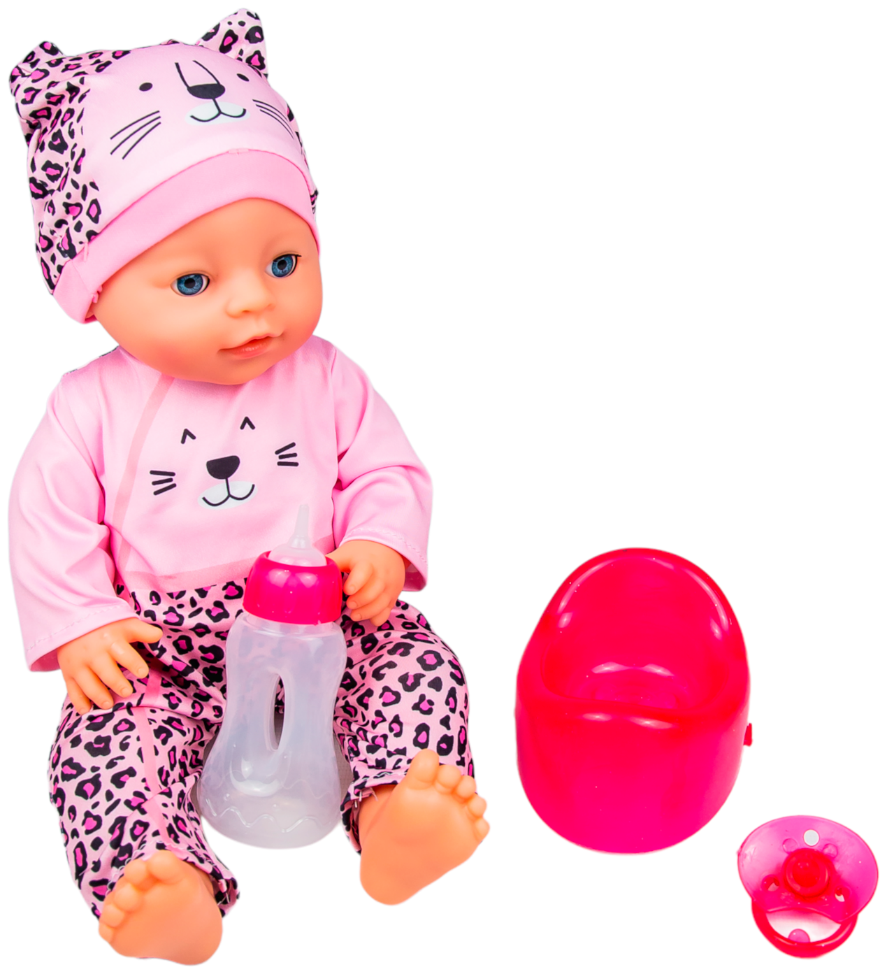 Игрушка Кукла Пупс Yale Baby с аксессуарами для девочки, рост куклы 40см, пьет и писает, закрывает глаза, YL1961K-J