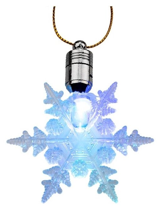 Подвесная светодиодная фигурка "Снежинка" NEON-NIGHT эффект RGB 7 см